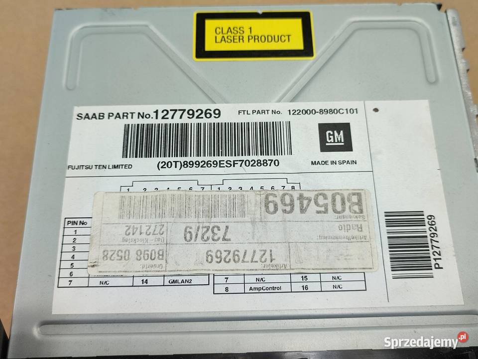 RADIO ODTWARZACZ CD AUX SAAB 93 II LIFT 20072011