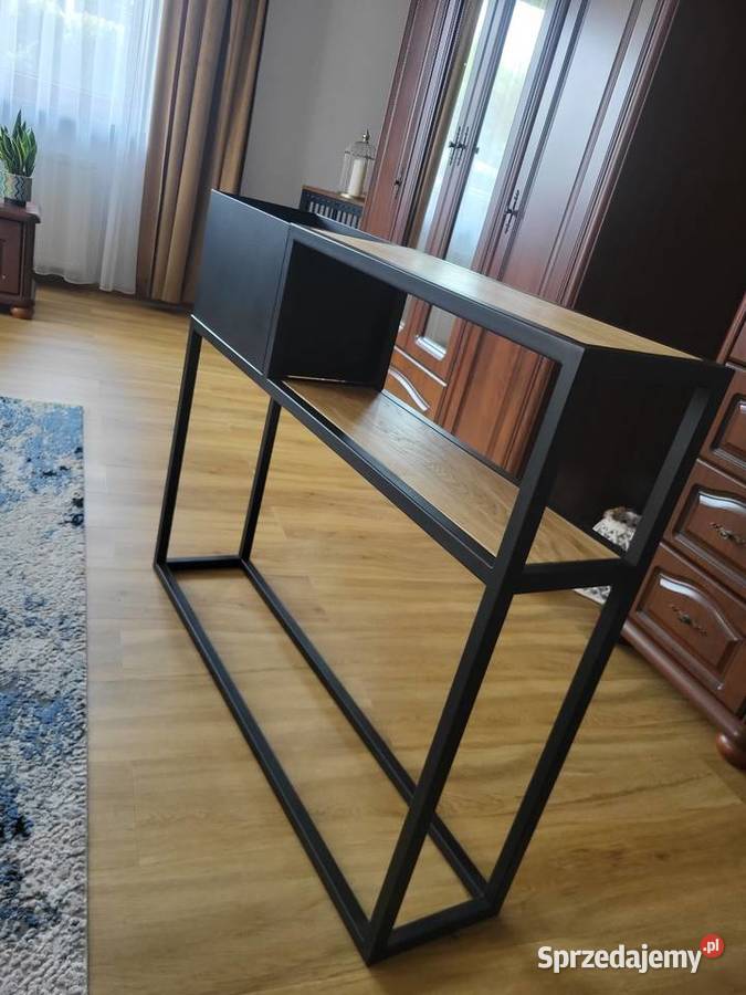 Półka loft konsola z DONICĄ regał loftowy Rumia