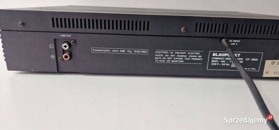 Blaupunkt CP 2650 CP2650 kompaktowy odtwarzacz Odtwarzacze CD i MD Międzychód