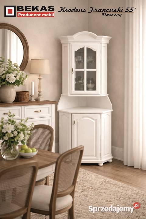 Komoda 180 Biała Wanillia ECRU Blat Dąb Rustikal Łowicz