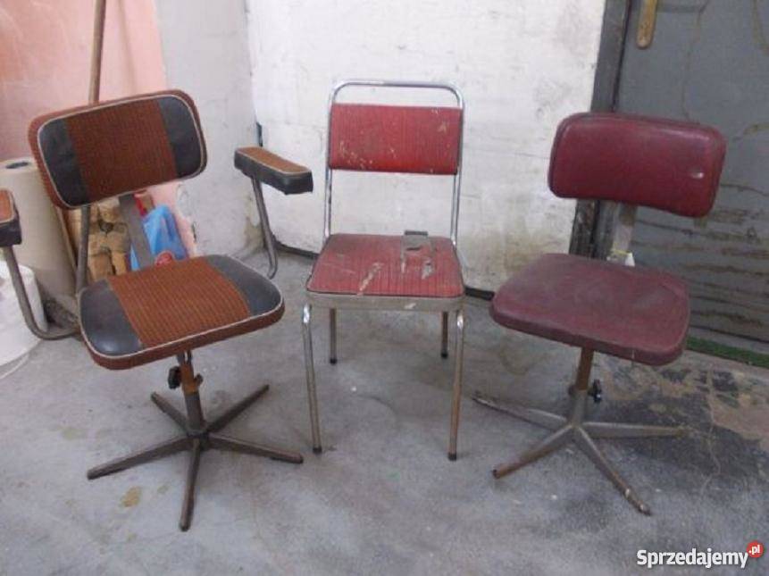 Kultowe metalowe krzesła PRL , loft vintage