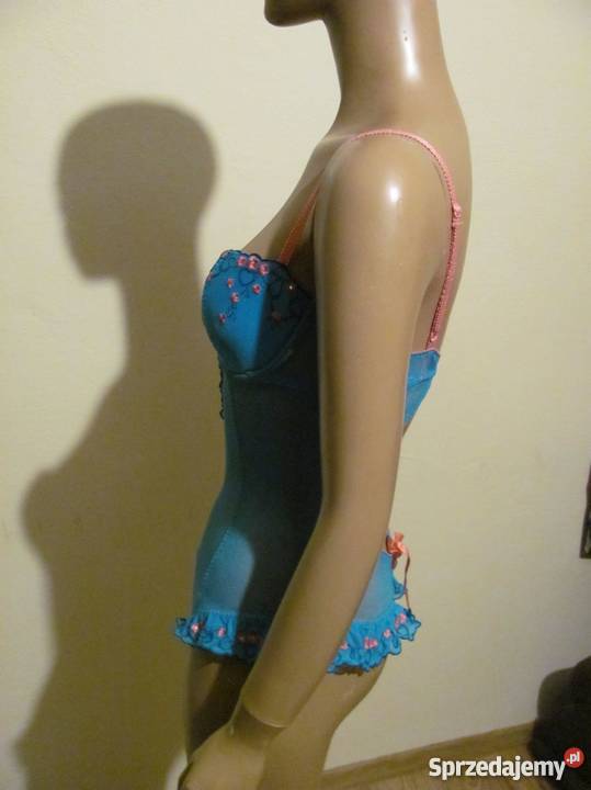 Błękitne uwodzicielskie body rozmiar XS miseczka Zamość