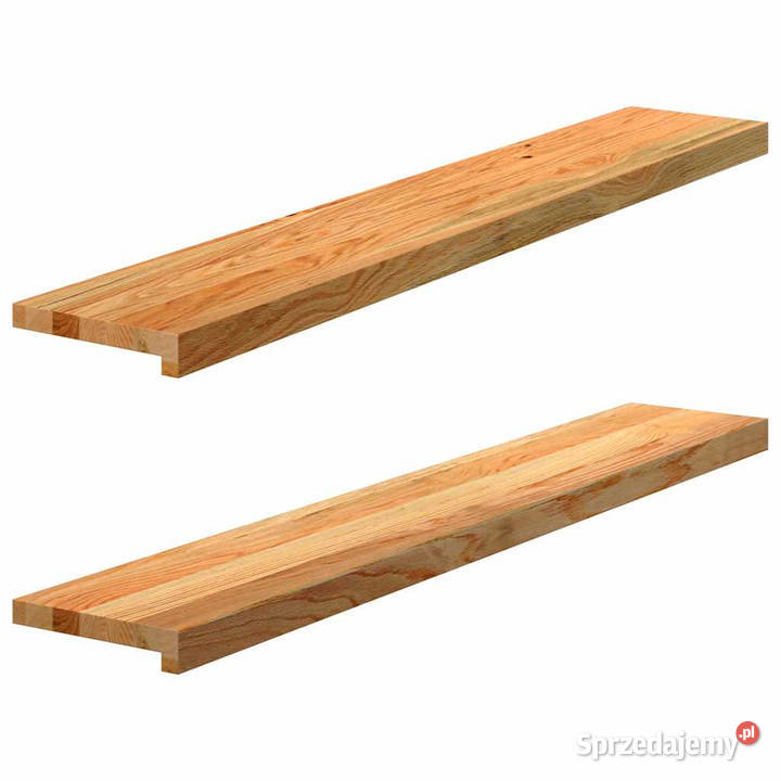 Parapety 2 jasnobrązowy 120x20x2 lite drewno Pozostałe