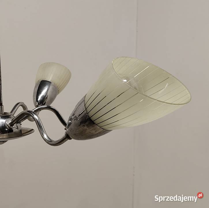 lampa wisząca sufitowa vintage art Deco żyrandol Radomsko