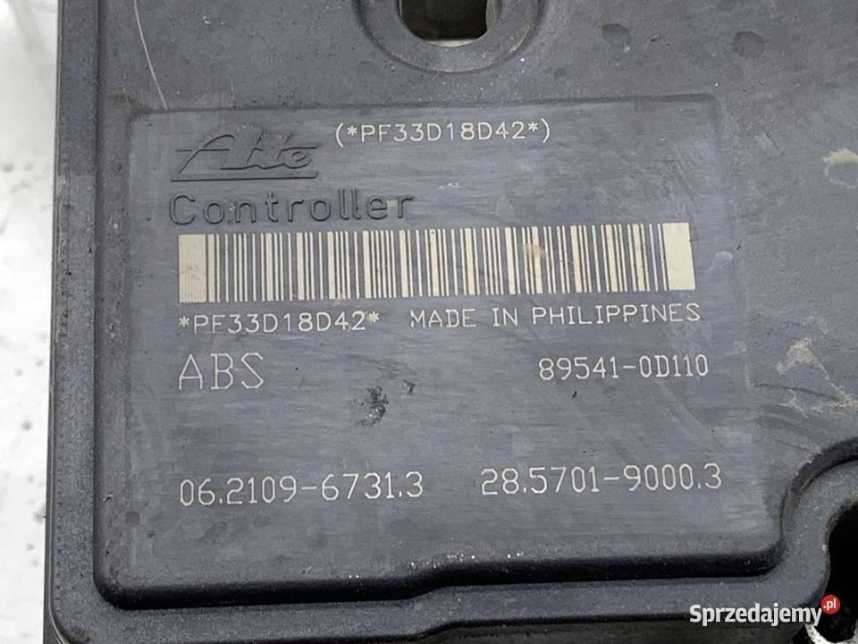 POMPA ABS TOYOTA YARIS III 895410D110 10 69 osobowe Układ ABS i ESP sprzedam