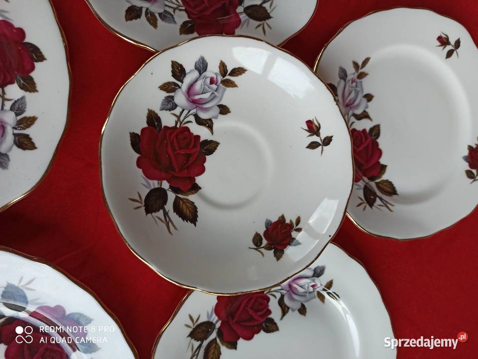 filiżanka z talerzykiem deserowym Colclough Made pomorskie Gdańsk