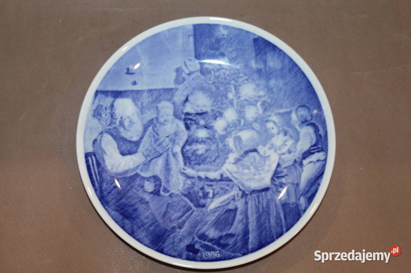 Talerz kolekcjonerski Święta 1987 Gustavsberg Szczecin