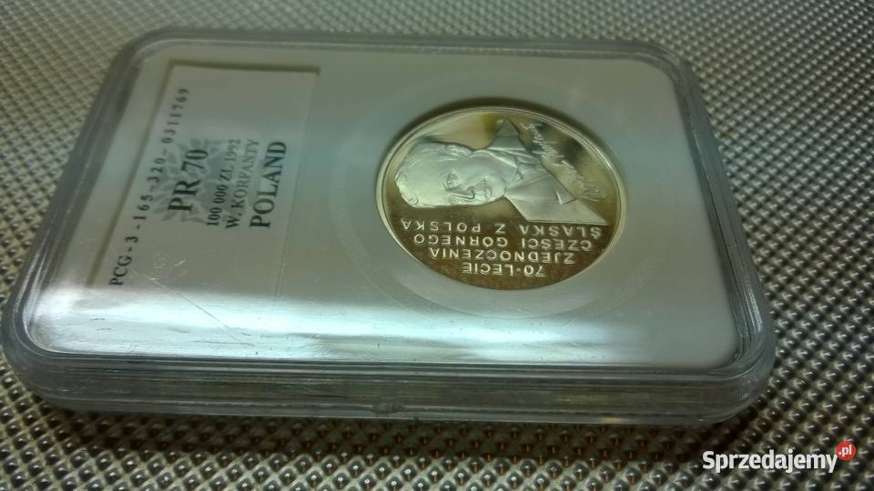 MONETA 100 000 złotych 1992 Wojciech Korfanty Warszawa