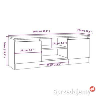 vidaXL Szafka pod TV z drzwiczkami biała mazowieckie