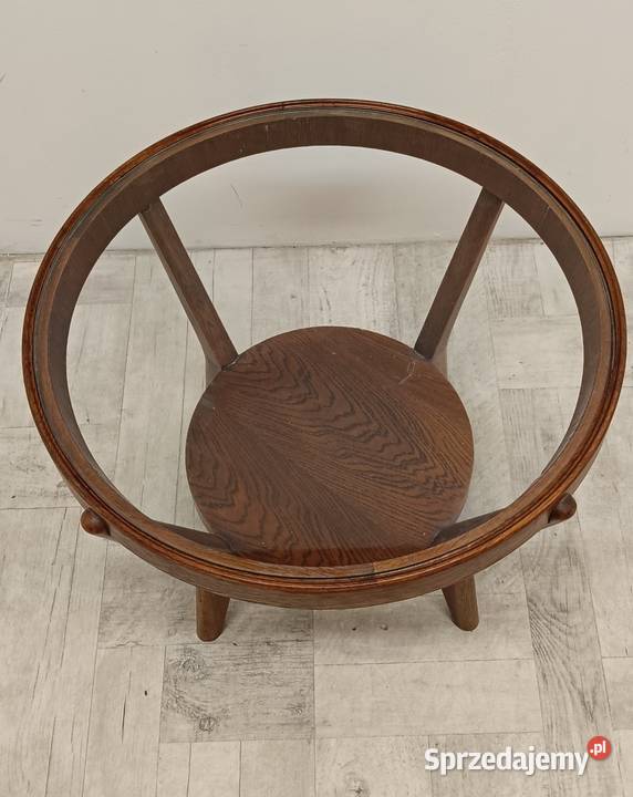 stolik okrągły kawowy projektowy Czechosłowacja łódzkie Radomsko