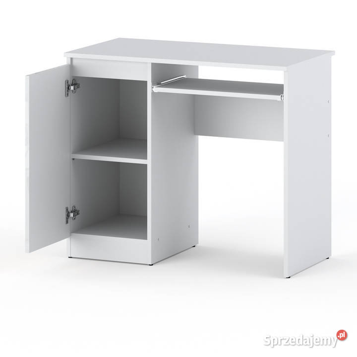 Biurko Biały Połysk Komputerowe Nowoczesne 90 Elbląg