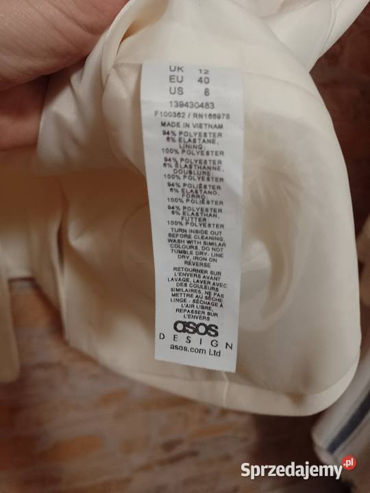 40L ASOS Biznesowa Kamizelka Garniturowa z Kraków