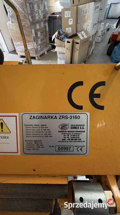 Giętarka Zaginarka SOREX 316015 Pleszew sprzedam