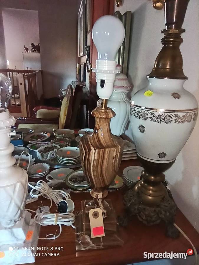 lampa z mosiądzu i porcelany sprzedam