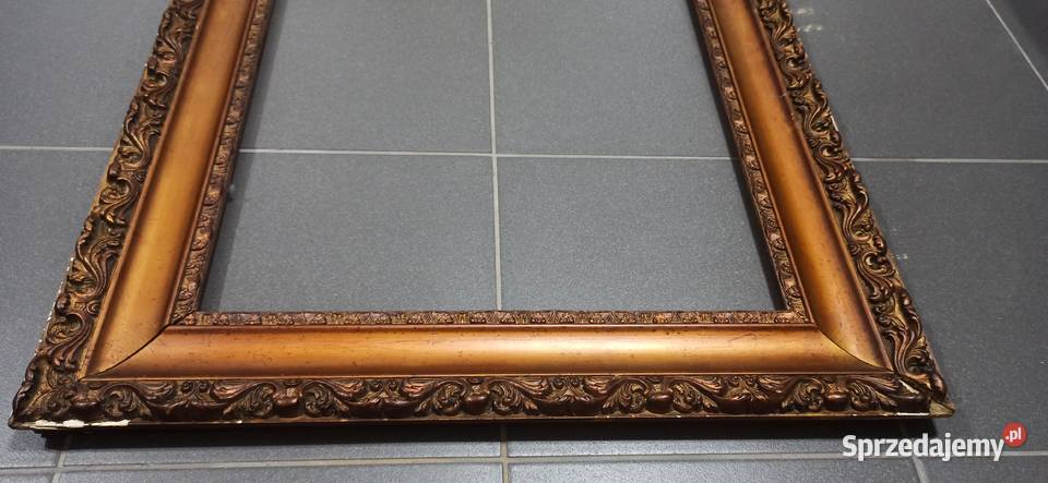 Rama obrazu stara drewniana 90x66 antyk Gostynin