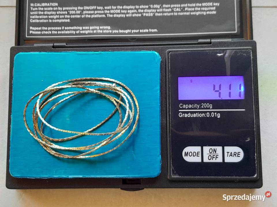 Stary cieniutki łańcuszek srebrny posrebrzany Dąbrowa Górnicza