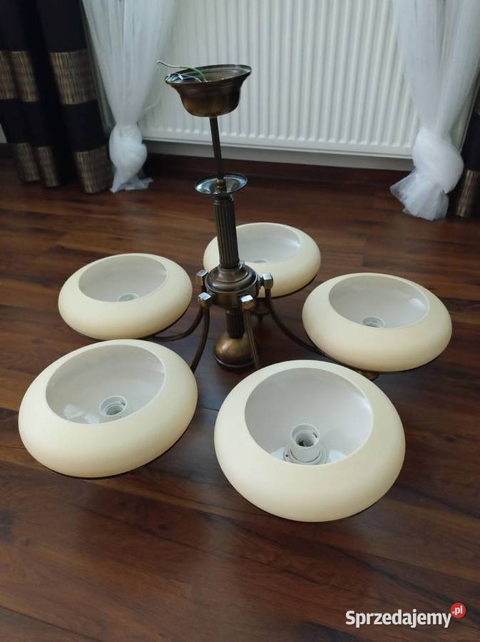 Żyrandol wiszący mosiężny Garwolin