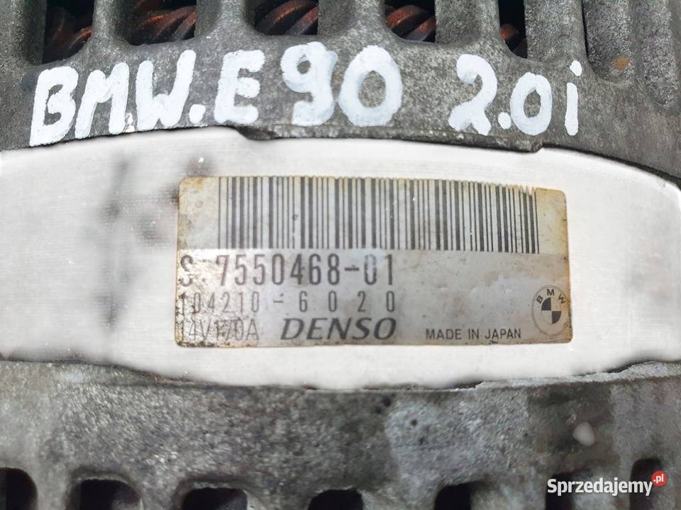 ALTERNATOR BMW E87 E90 20i N43B20 Denso Układ elektryczny silnika Chełm sprzedam