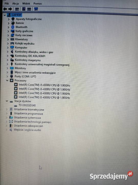 laptop LENOVO T440 I5 ram 8 SSD Liczba rdzeni 2 Ruda Śląska