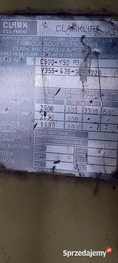 Wózek widłowy Clarc 25t Radom