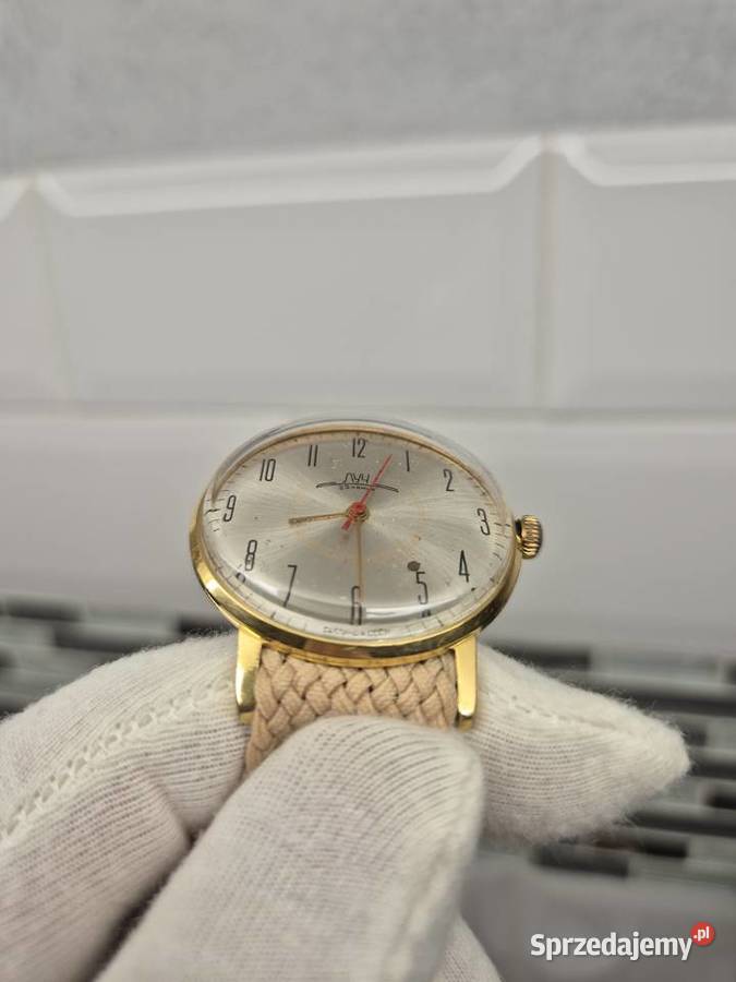 Zegarek złocony Łucz slim garniturowiec sprzedam