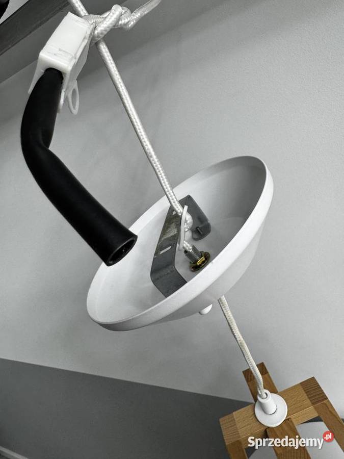 Lampa sufitowa metal plus drewno Skandynawska Tarnów