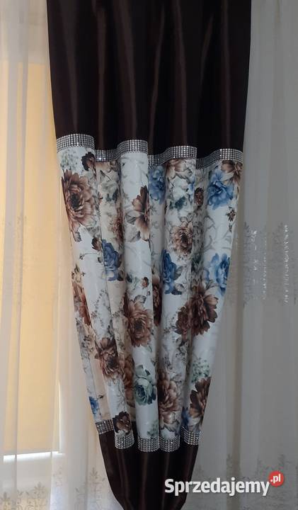 Zasłony 2 sztuki kwiat peoni Mława