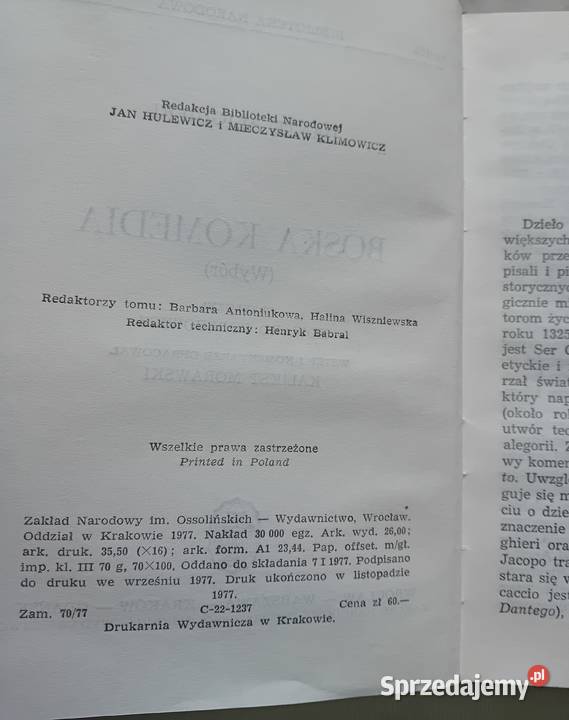 Dante Alighieri Boska komedia Biblioteka Koźminek