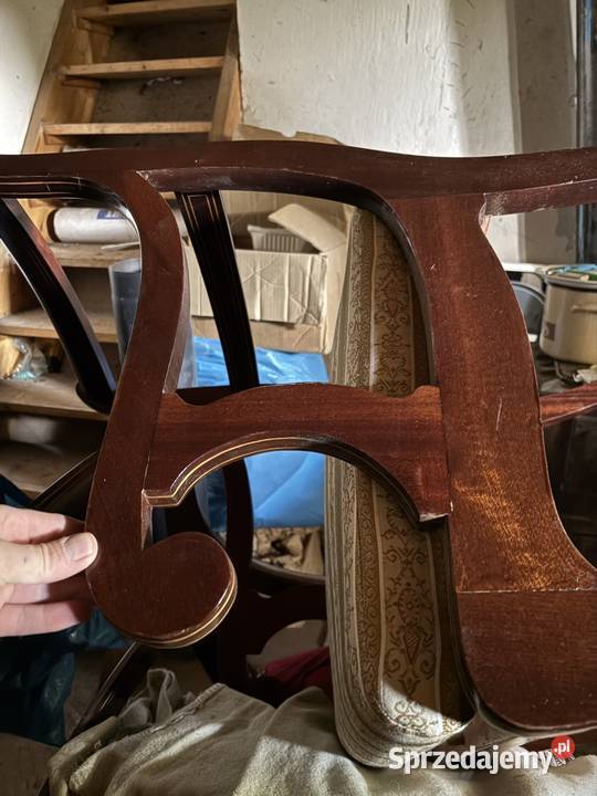 Dwa krzesła EmpireBiedermeier intrasja Mehoffera wielkopolskie Poznań