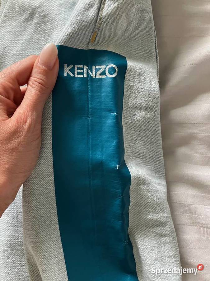 Nowe jasne błękitne męskie spodnie jeansy Kenzo Nisko
