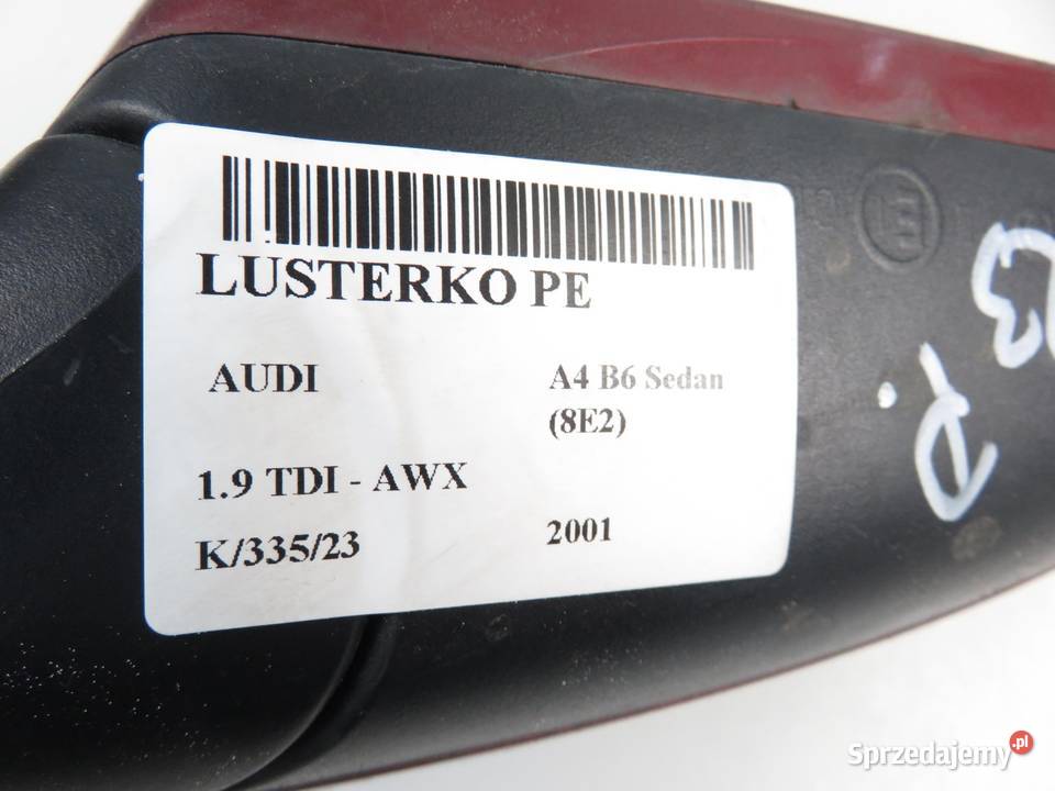 LUSTERKO PRAWE AUDI A4 B6