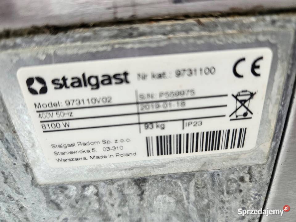 STALGAST 9731100 płyta grillowa elektryczna sprzedam