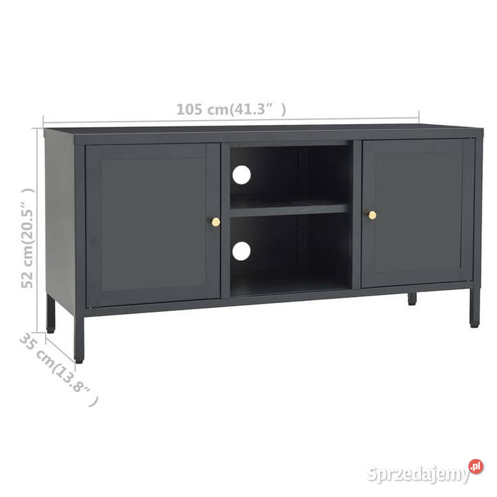 Szafka pod telewizor antracytowa 105x35x52 stal mazowieckie Warszawa
