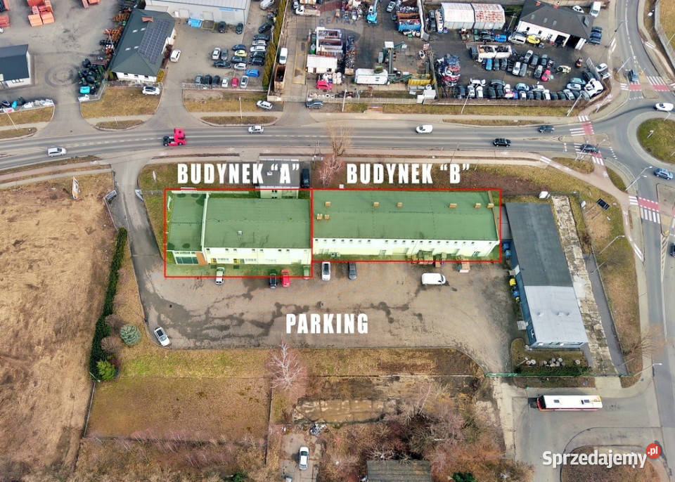 Wjazd z DK magazyn biura TIR S1800m 3396zł/m2 Bielsko-Biała