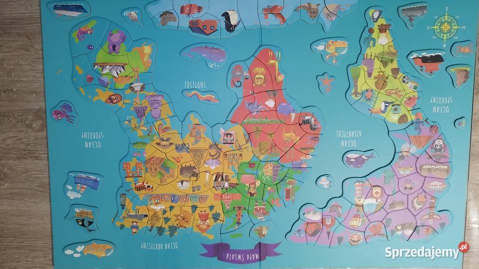 Dodo Magnetyczna Mapa Świata dzieci gra Wiek od 5 mazowieckie