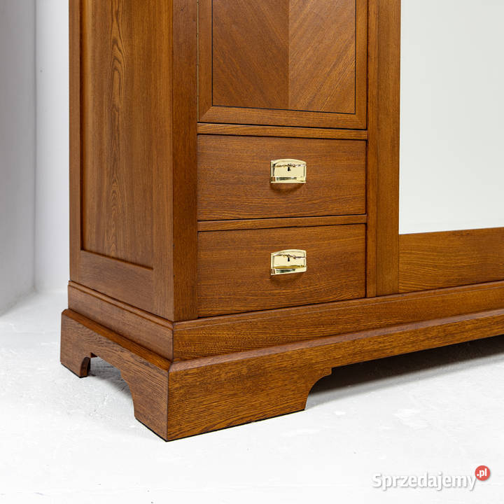 Secesyjna szafa trzydrzwiowa duża stara antyk wielkopolskie Swarzędz