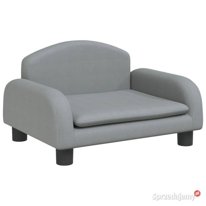 Sofa dzieci jasnoszara 50x40x30 obita tkaniną