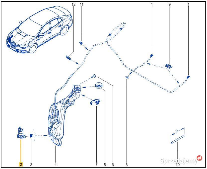 NOWA OE pompka spryskiwaczy RENAULT MEGANE IV 4 Marki