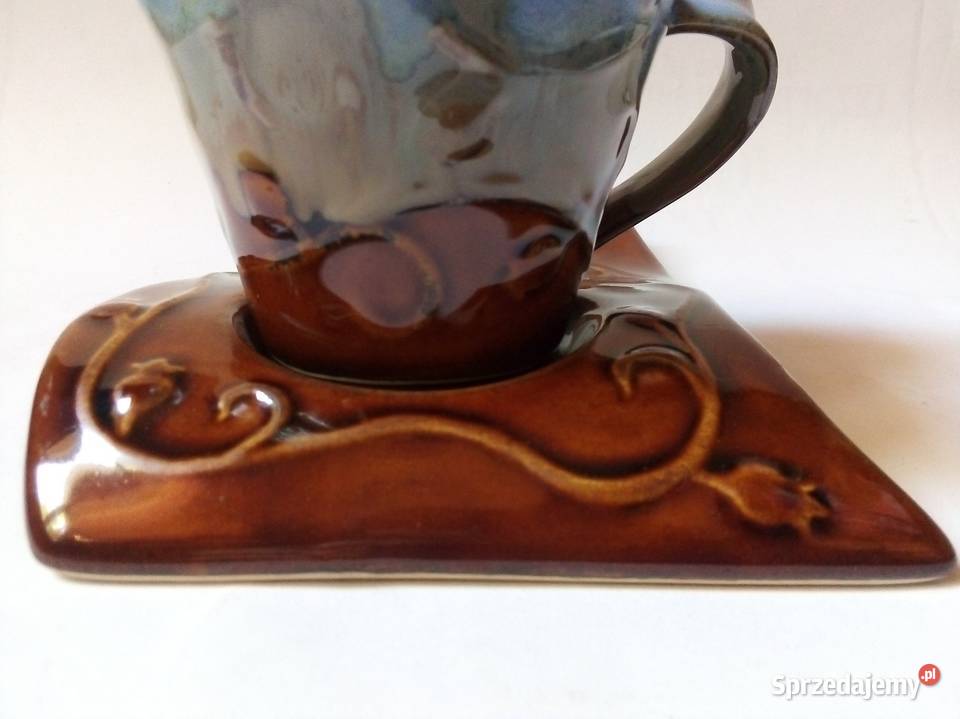 artystyczna ceramiczna filiżanka boho handmade Częstochowa sprzedam