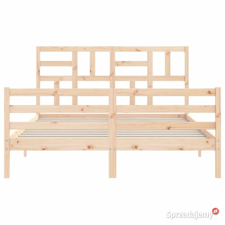 Rama łóżka z wezgłowiem lite drewno 160x200 Warszawa sprzedam