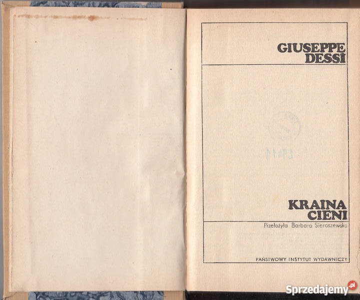 01043 KRAINA CIENI GIUSEPPE DESSIU literatura piękna - proza zagraniczna Czyrna