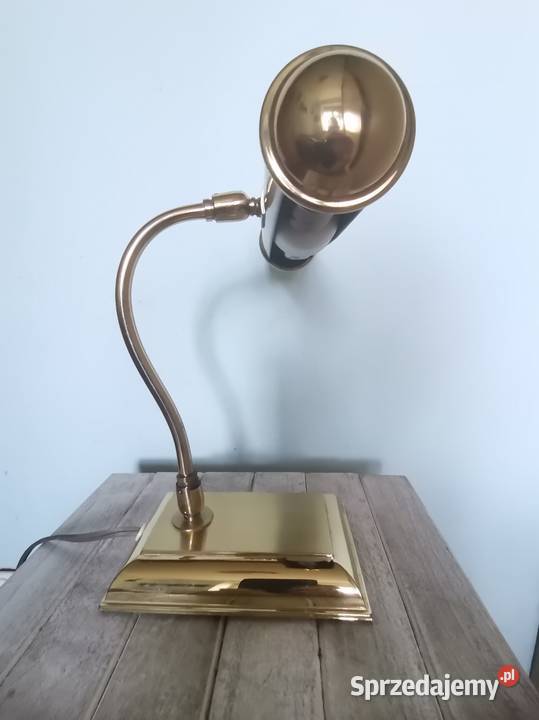Lampa mosiązna gabinetowab bankierska w stylu Kraków