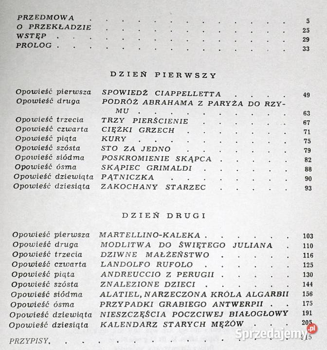 Dekameron Giovanni Boccaccio Chełm sprzedam