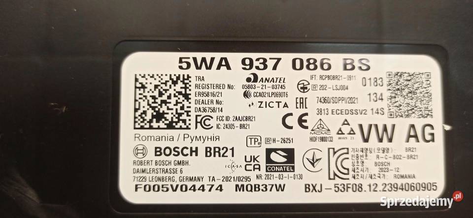 VW GOLF VIII 8 HB MODUŁ KOMFORTU 5WA937086BS dolnośląskie