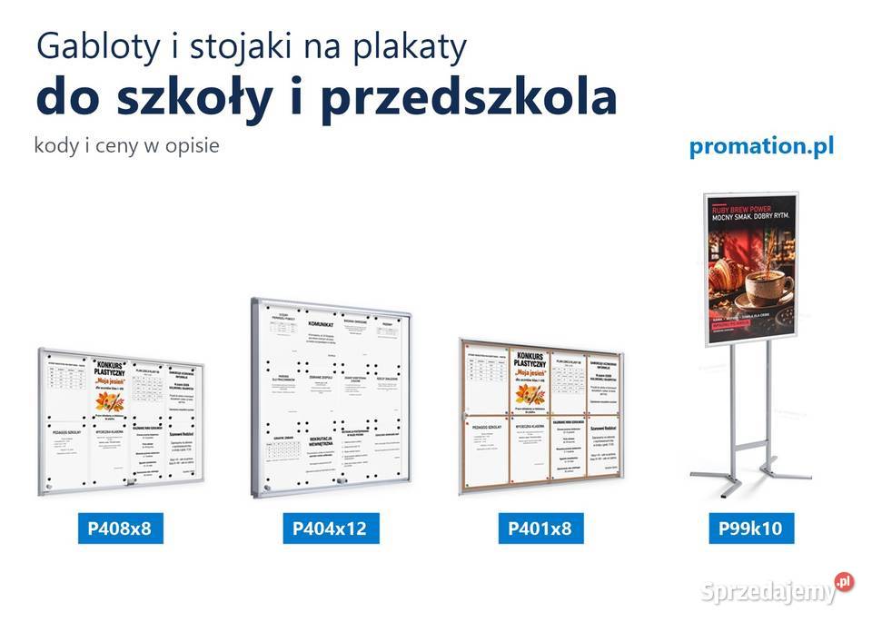Gabloty szkolne i stojaki na plakaty do szkoły sprzedam