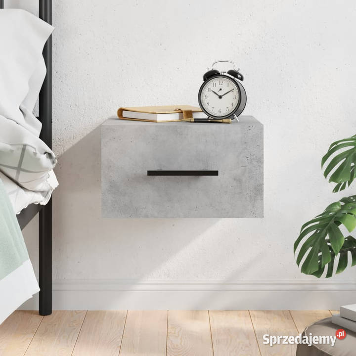 Wisząca szafka nocna szarość betonu 35x35x20