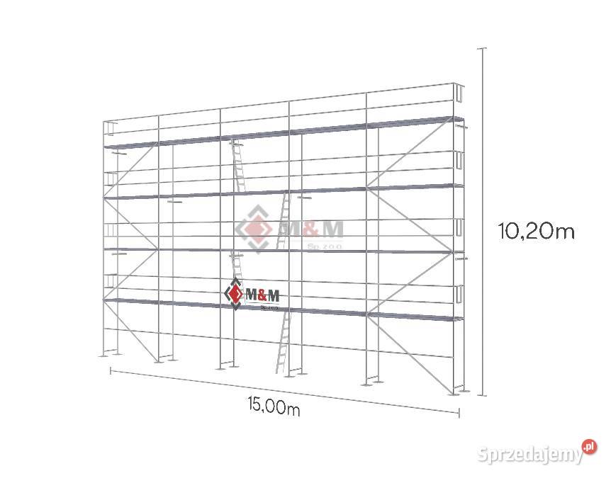 NOWE Rusztowanie 153 m2 elewacyjne 15 x 102 m Rusztowania Stare Siołkowice sprzedam