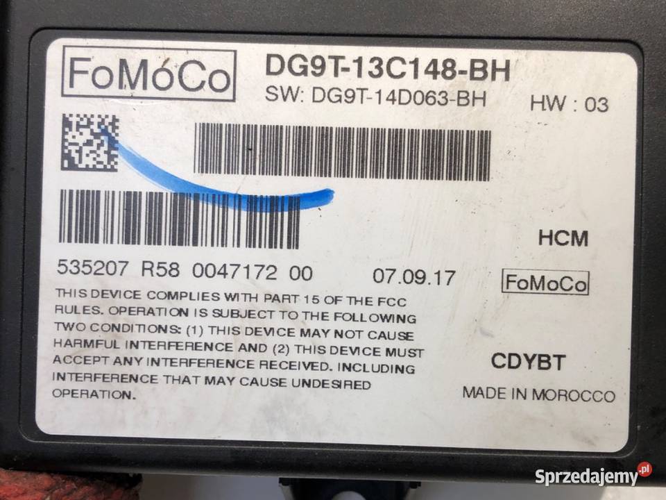 MODUŁ ŚWIATEŁ HCM FORD MONDEO MK5 DG9T13C148BH