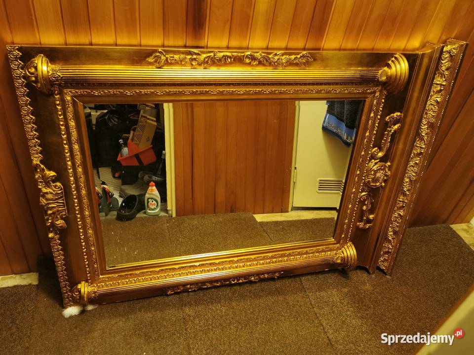 Duże barokowe Lustro 134x97 Barok Drewniana Lustra Łódź