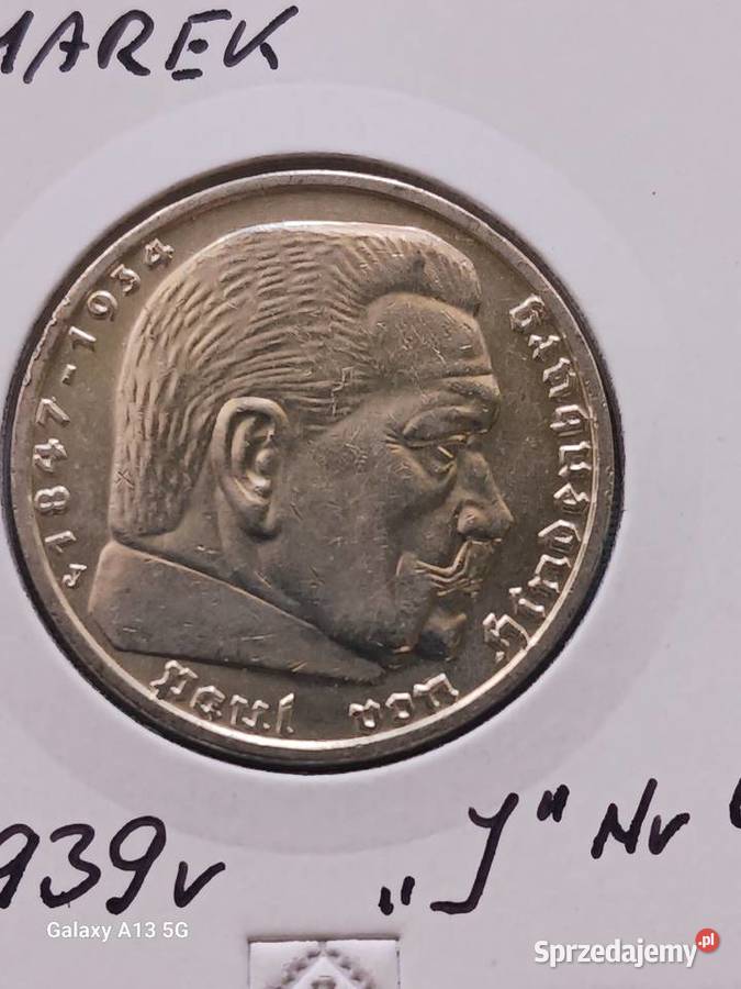 5 Marek Niemcy 1939 r Paul von Hindenburg men J sprzedam